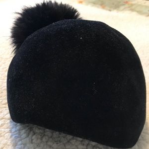 Black Velvet Vintage Cap Hat
